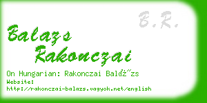 balazs rakonczai business card